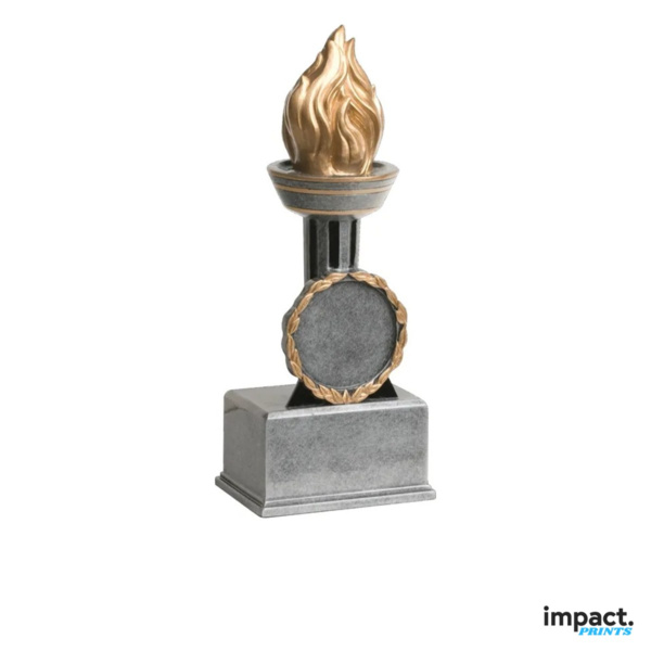 Victory Torch Resin Trophy with 2-Inch Holder Thumbnail