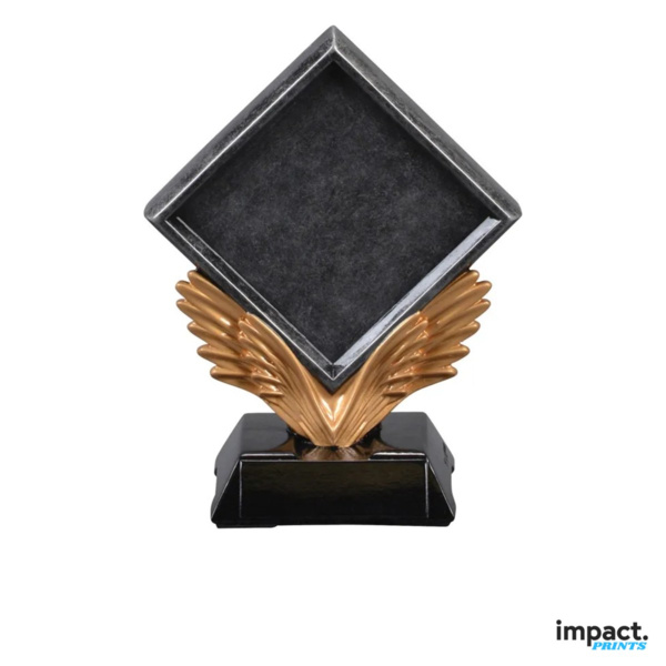 Victory Wing Resin Trophy with Diamond Plate Holder Thumbnail