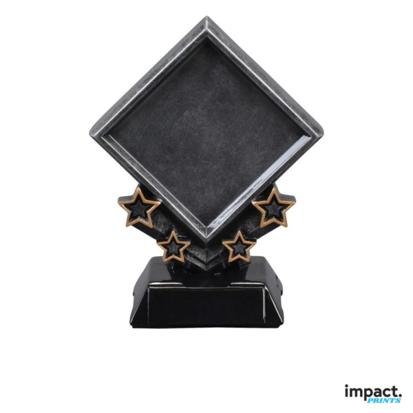 Victory Star Resin Trophy with Diamond Plate Holder Thumbnail