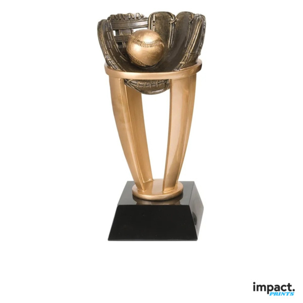 Baseball Tower Resin Trophy, Three Heights Thumbnail