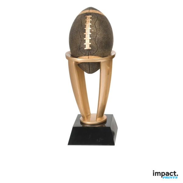 Football Tower Resin Trophy, Three Heights Thumbnail