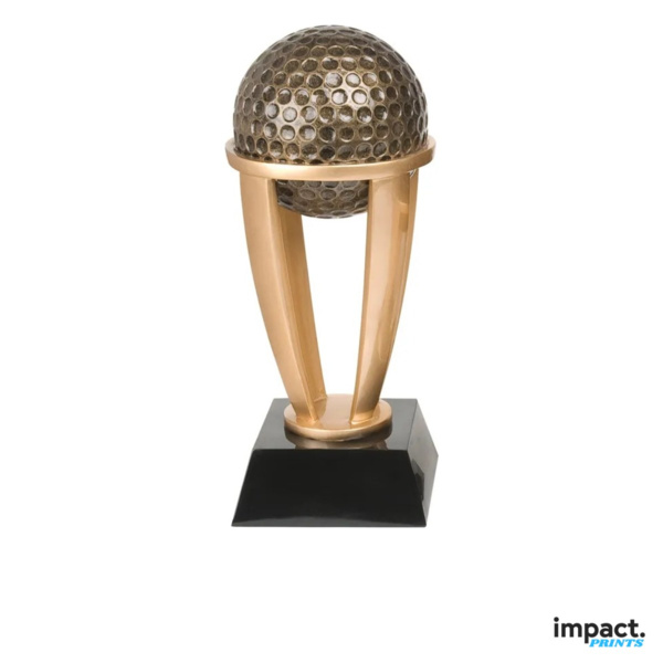 Golf Tower Resin Trophy, Three Heights Thumbnail
