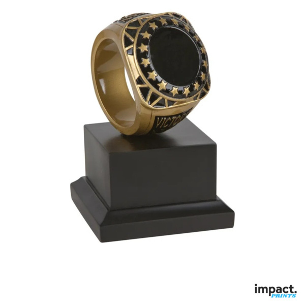 Champ Ring Resin Trophy on Black Base Thumbnail