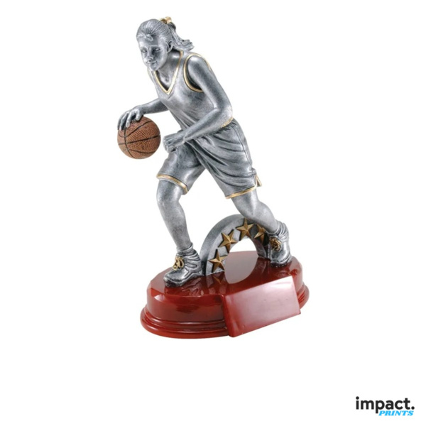 Women's Basketball Player Resin Trophy Thumbnail
