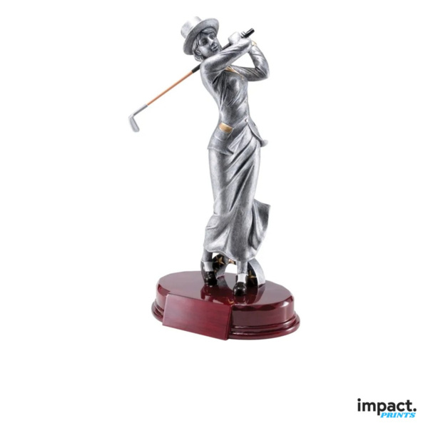 Women's Vintage Golf Resin Trophy Thumbnail