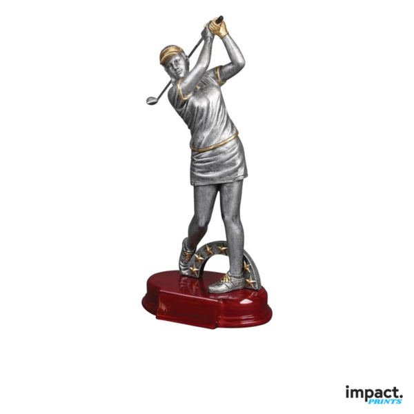 Women's Modern Golfer Resin Trophy (6-12 Inch) Thumbnail