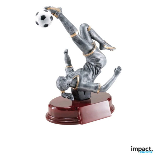 Women's Soccer Player Resin Trophy Thumbnail