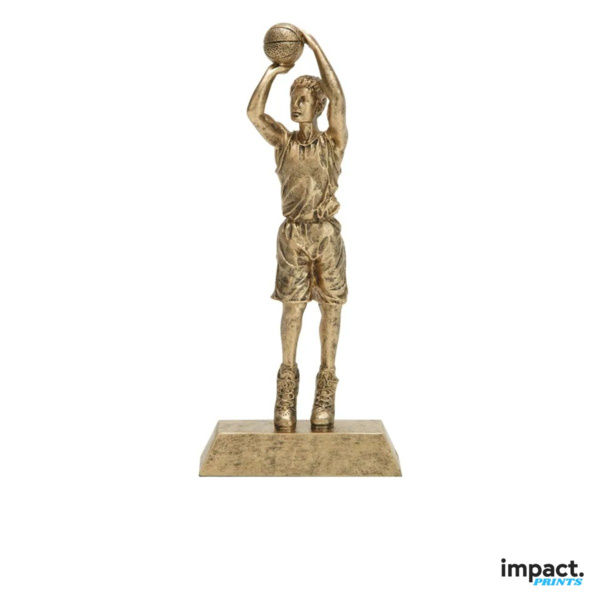 Gold Men's Basketball Sport Resin Trophy Thumbnail