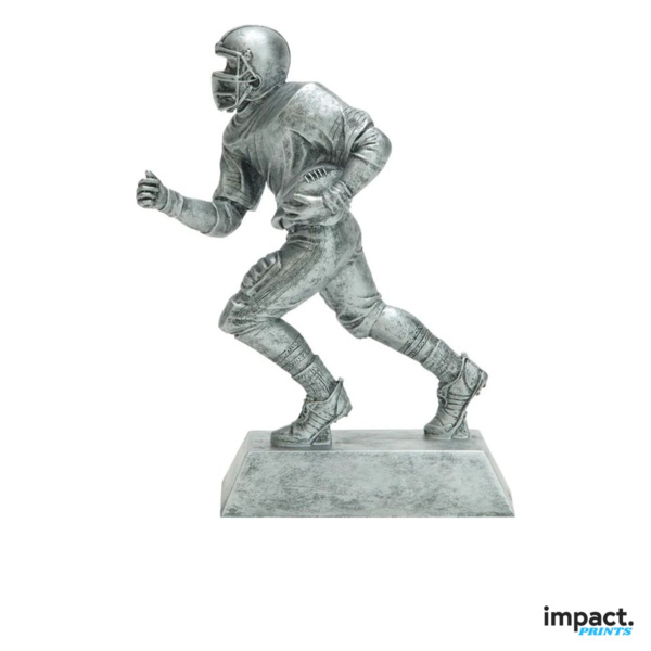 Silver Football Runner Resin Trophy Thumbnail