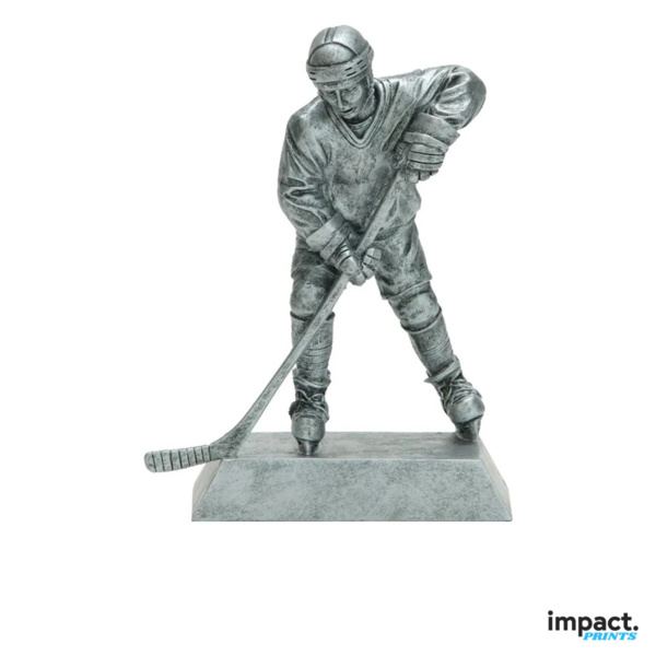 Silver Hockey Player Resin Trophy Thumbnail
