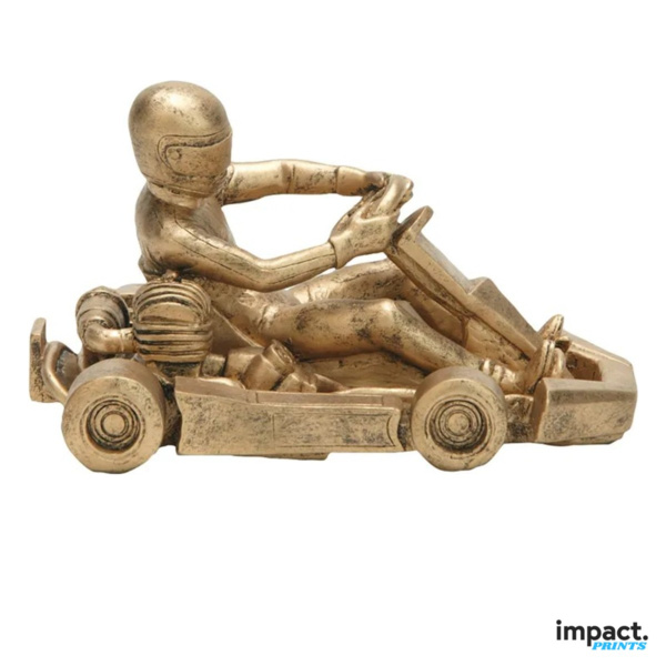 Gold Go-Kart Racing Resin Trophy Thumbnail