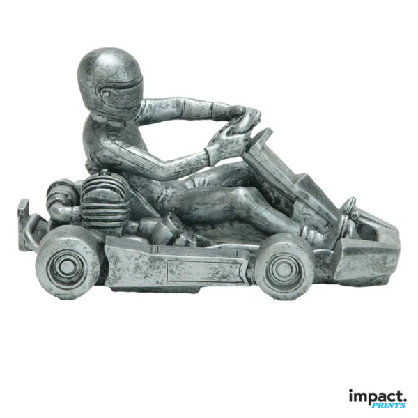 Silver Go-Kart Racing Resin Trophy Thumbnail
