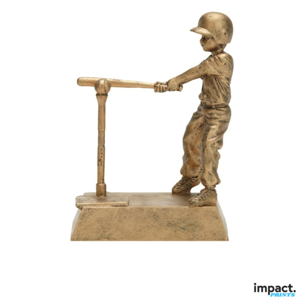 Gold Boys T-Ball Resin Trophy Thumbnail