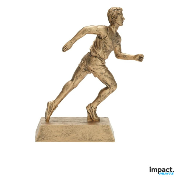 Gold Male Track Runner Resin Trophy Thumbnail