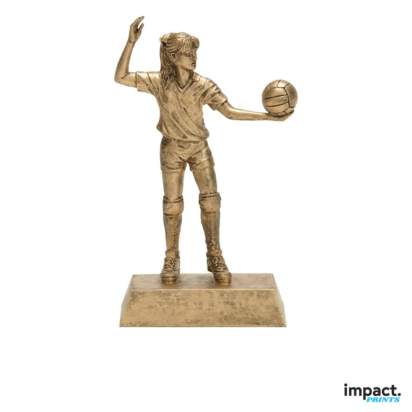 Gold Volleyball Sport Resin Trophy Thumbnail