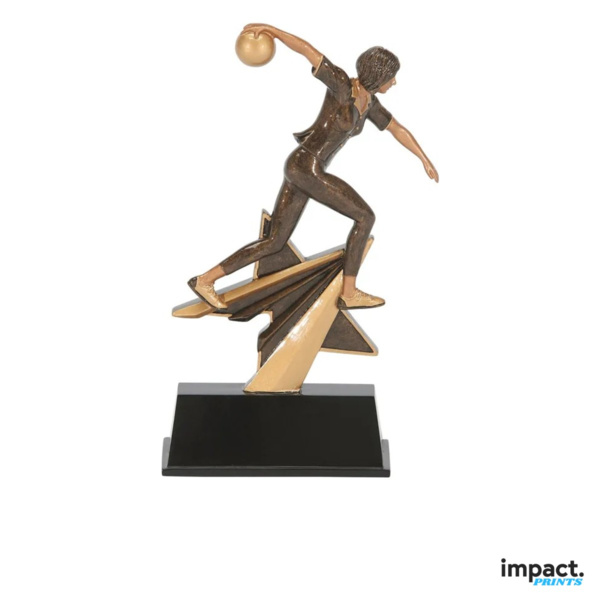 Star Power Womens Bowling Resin Trophy Thumbnail
