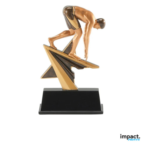 Star Power Male Swimmer Resin Trophy Thumbnail