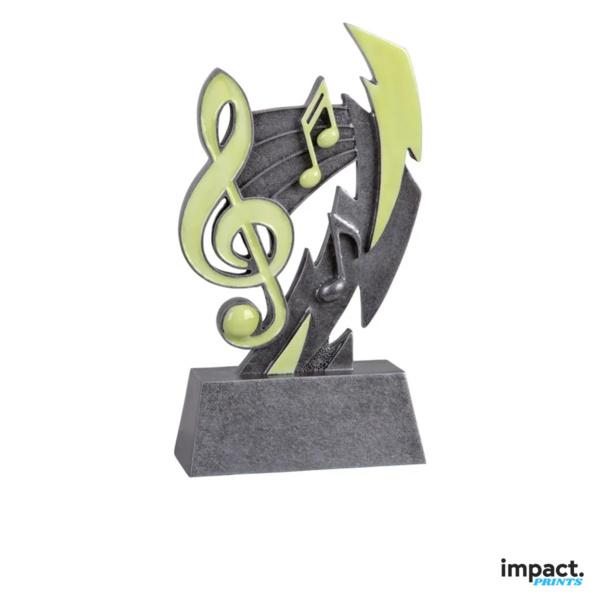 Glow in the Dark Music Resin Trophy Thumbnail
