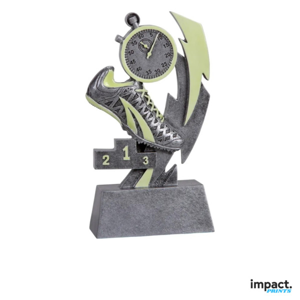 Glow in the Dark Track Resin Trophy Thumbnail