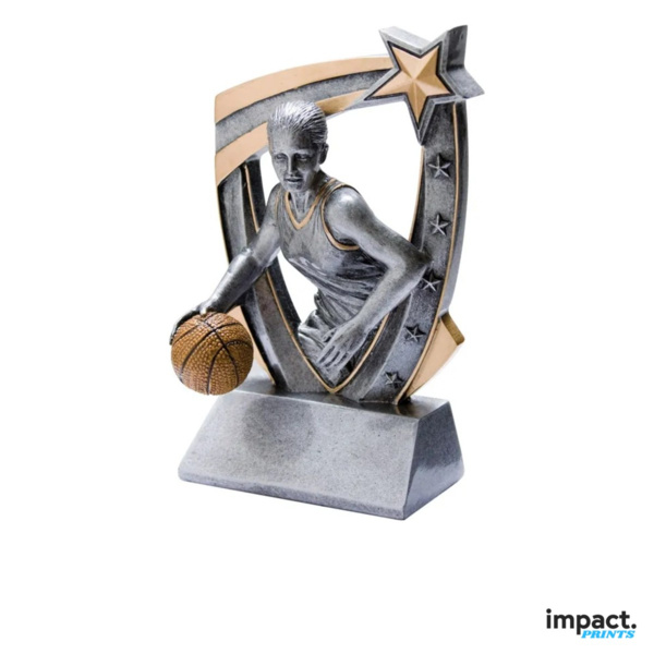 3D Star Female Basketball Resin Trophy Thumbnail