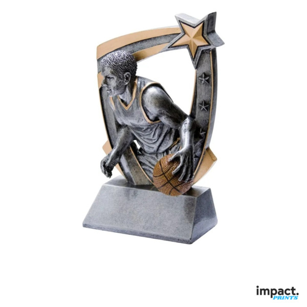 3D Star Male Basketball Resin Trophy Thumbnail
