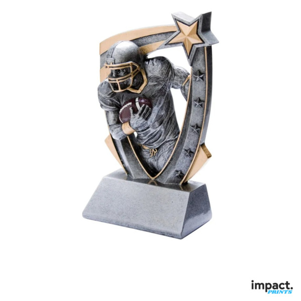 3D Star Football Resin Trophy Thumbnail