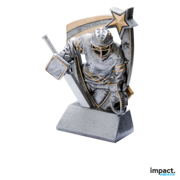 3D Star Hockey Goalie Resin Trophy Thumbnail