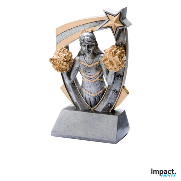 3D Star Cheer Resin Trophy Thumbnail