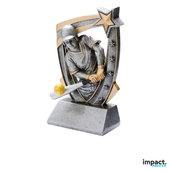 3D Star Softball Resin Trophy Thumbnail