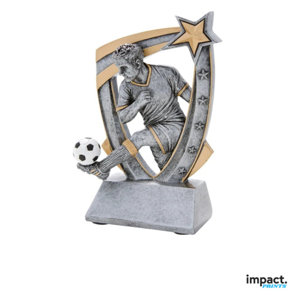 Soccer Player 3D Star Resin Trophy Thumbnail