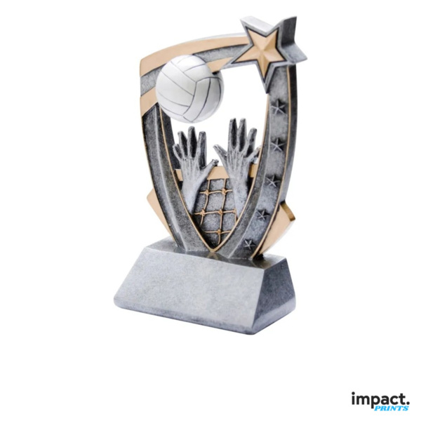 Volleyball 3D Star Resin Trophy Thumbnail