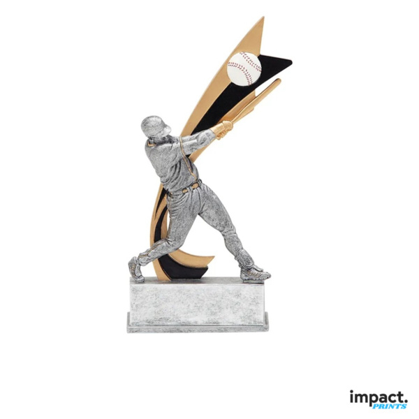 Baseball Live Action Resin Trophy 8 Inch Thumbnail