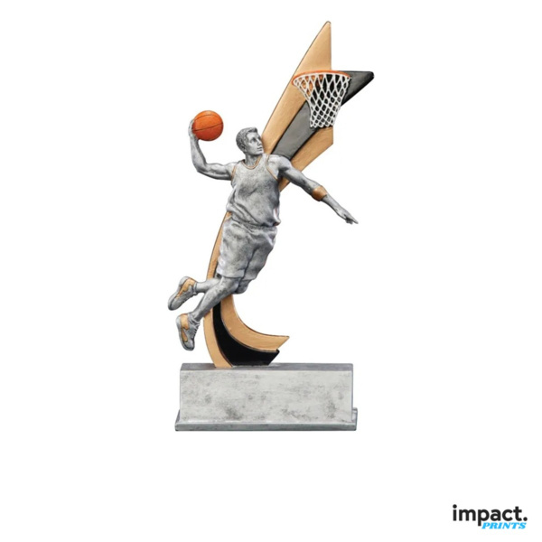 Boys Basketball Live Action Resin Trophy Thumbnail