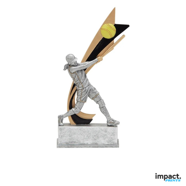 Softball Live Action Resin Trophy 8 Inch Thumbnail