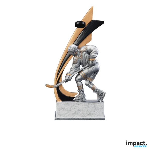 Hockey Live Action Resin Trophy 8 Inch Thumbnail