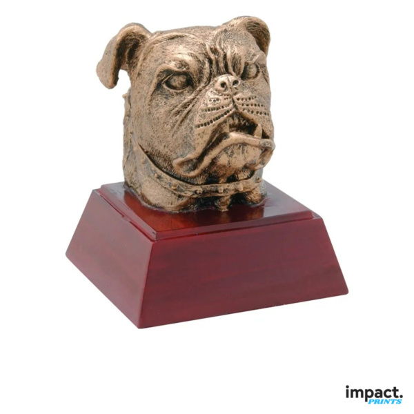 Bulldog Mascot RS Series Resin Trophy Thumbnail