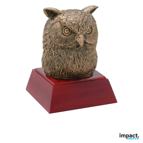 Owl Mascot RS Series Resin Trophy Thumbnail