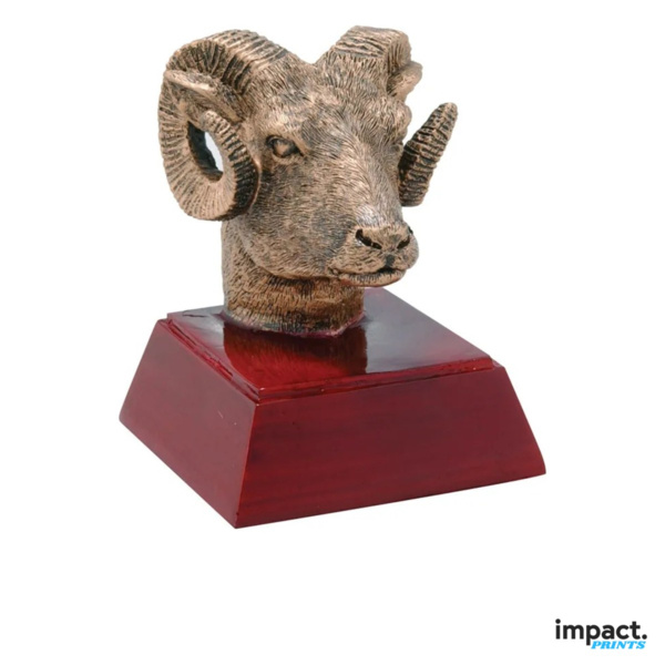 Ram Mascot Resin Trophy, 4 Inch Thumbnail