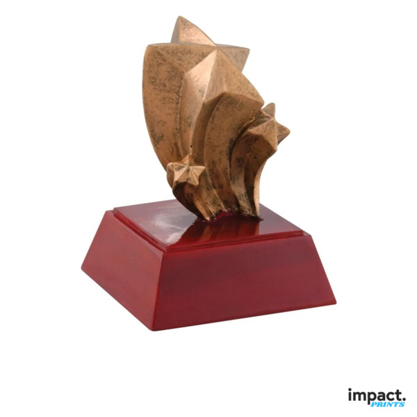 Stars Achievement Resin Trophy, 4 Inch Thumbnail