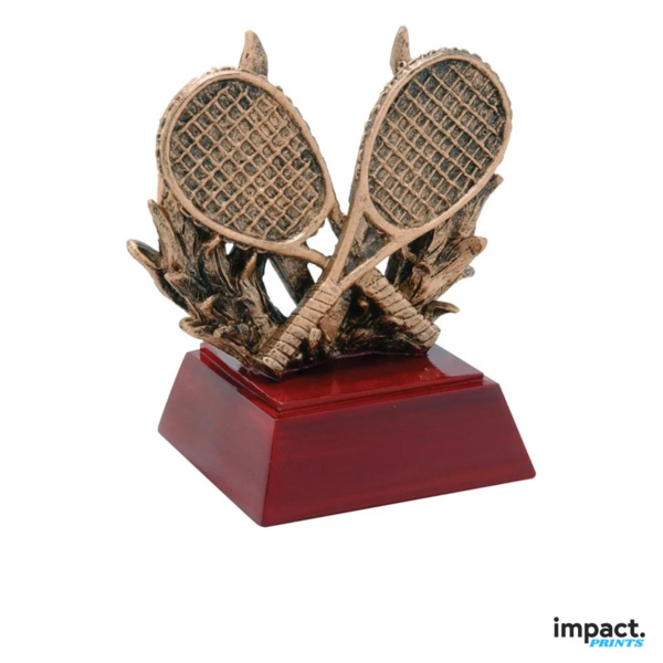 Tennis Resin Trophy, 4 Inch Thumbnail