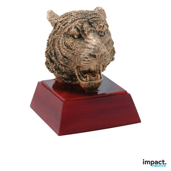 Tiger Mascot Resin Trophy, RS Line 4 Inch Thumbnail