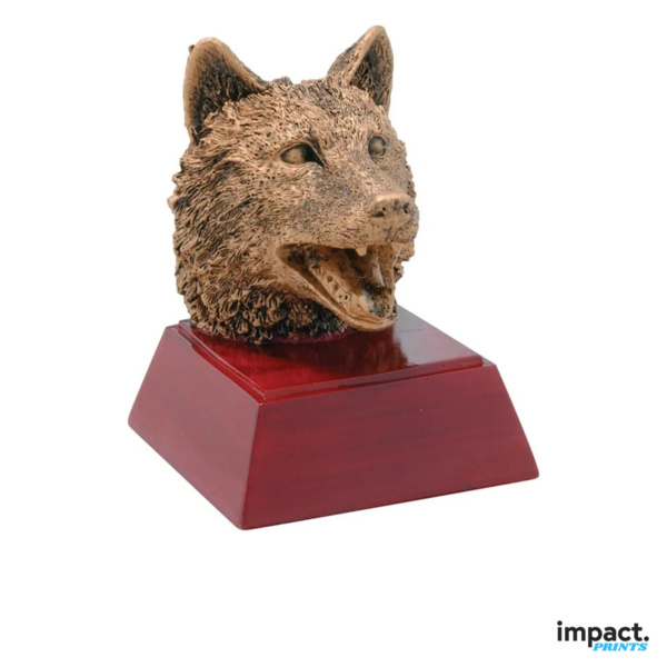 Wolf Mascot Resin Trophy, 4 Inch Thumbnail