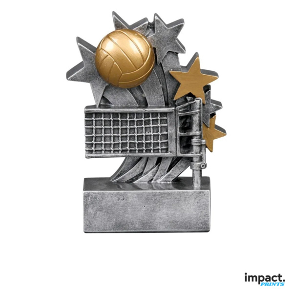 Star Blast Volleyball Resin Trophy Thumbnail