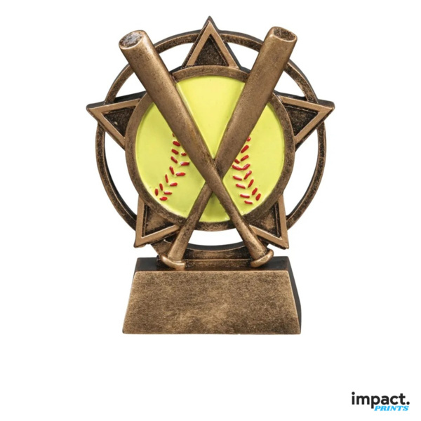 Softball Orbit Resin Trophy Thumbnail