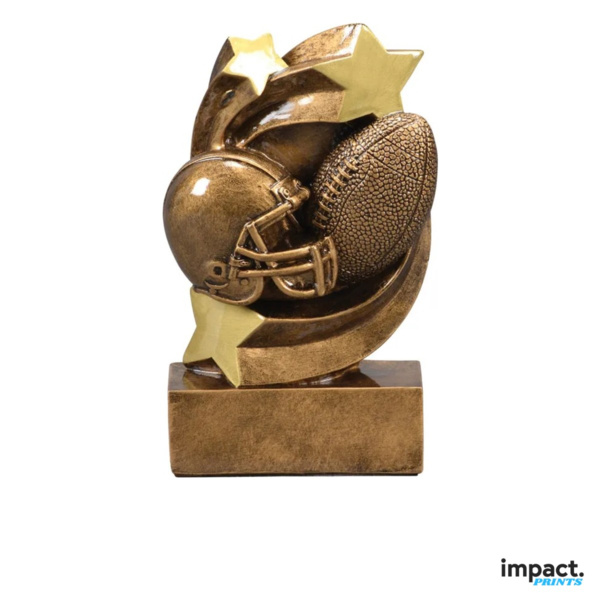 Football Star Swirl Resin Trophy Thumbnail
