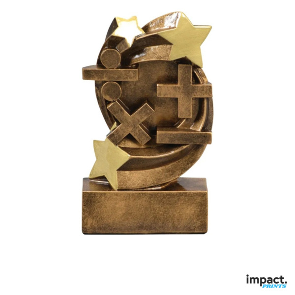 Math Star Swirl Resin Trophy Thumbnail