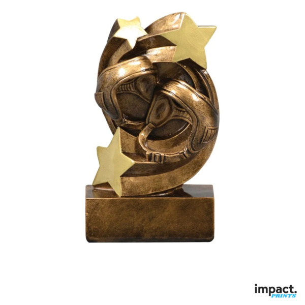 Wrestling Star Swirl Resin Trophy Thumbnail