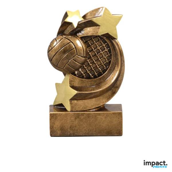 Volleyball Star Swirl Resin Trophy Thumbnail
