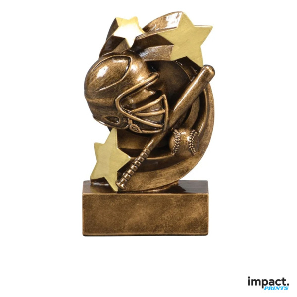 Softball Star Swirl Resin Trophy Thumbnail