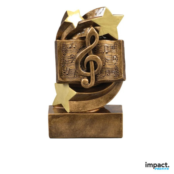Music Star Swirl Resin Trophy Thumbnail